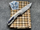 Kansept Knives Mini Accipitier Timascus & Damasteel Front Flipper K2007A7