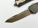 Microtech Combat Troodon Tanto T/E Bronze Apocalyptic & Carbon Fiber Top 144-13APCFS
