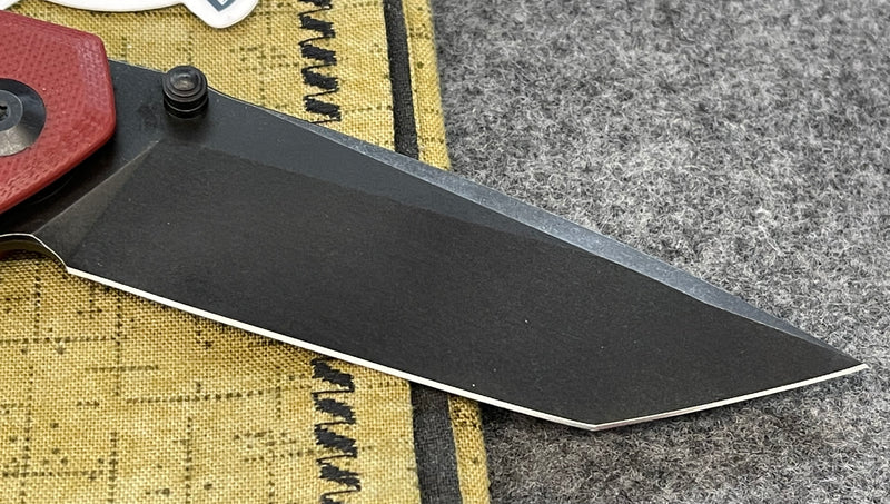 Civivi Brazen Flipper Knife Burgundy G10 Handle (3.46" Black Stonewashed D2 ) C 2023B