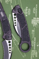 Microtech Hawk Karambit Tactical Black Full Serrated 266-3T