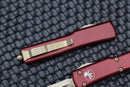 Microtech UTX-70 D/E Double Edge Bronze Standard & Merlot 147-13MR