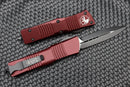 Microtech Combat Troodon D/E Black Standard & Merlot Red 142-1MR