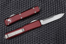Microtech Ultratech Single Edge Stonewash Standard & Merlot 121-10MR