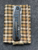 Kansept Knives Kratos Blue Rose Carbon Fiber Inlaid K1024A4