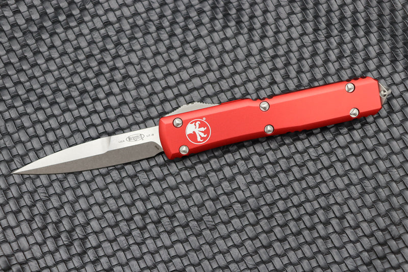 Microtech Ultratech Bayonet Grind Stonewash Standard & Red 120-10RD