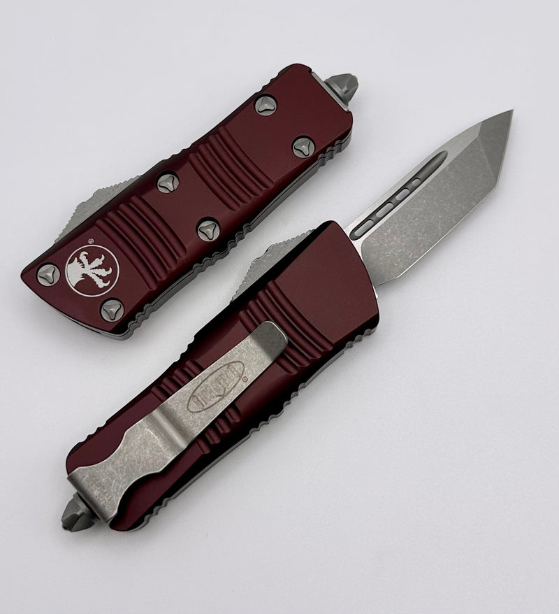 Microtech Troodon Mini Apocalyptic Tanto & Merlot 240-10APMR