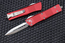 Microtech Troodon Satin Standard Double Edge & Red 138-4RD