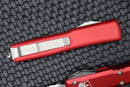 Microtech Ultratech Double Edge Full Serrated Stonewash & Red 122-12RD