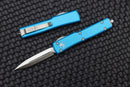 Microtech UTX-70 Double Edge Satin Standard & Turquoise 147-4TQ