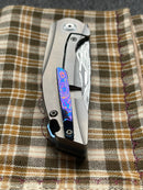 Kansept Knives Mini Accipitier Timascus & Damasteel Front Flipper K2007A7