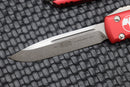 Microtech Ultratech Single Edge Stonewash Standard & Red 121-10RD