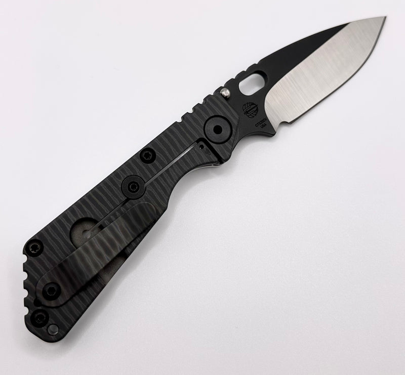 Strider SnG White FWP Scale w/ Torched Lock Side & 3/4 Hand Ground 20CV