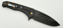 Medford Praetorian Slim Flipper S45VN PVD Drop Point & PVD Handles w/ Flamed Hardware/Clip