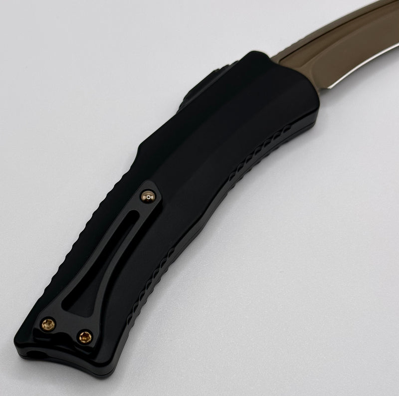Heretic Iconoclast ROC Bronze & Abalone Button Inlay w/ Black Handle