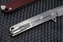 Medford M-48 Red Aluminum & Tumbled Ti Spring & S35VN