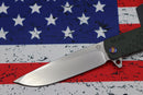 Medford M-48 Green Aluminum Handle w/ Tumbled Spring & Flamed Hardware/Clip & S35VN Tumbled Blade