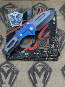 Medford Knife Praetorian T Flamed & Blue with D2 Tanto 103-010