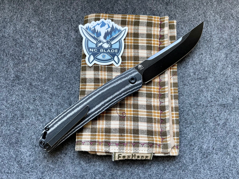 Kansept Knives Hazakura Black & White Micarta T1019C4