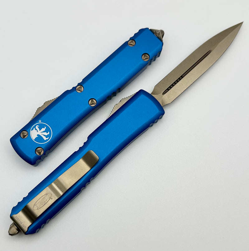 Microtech Ultratech w/ Double Edge Bronze & Blue 122-13BL