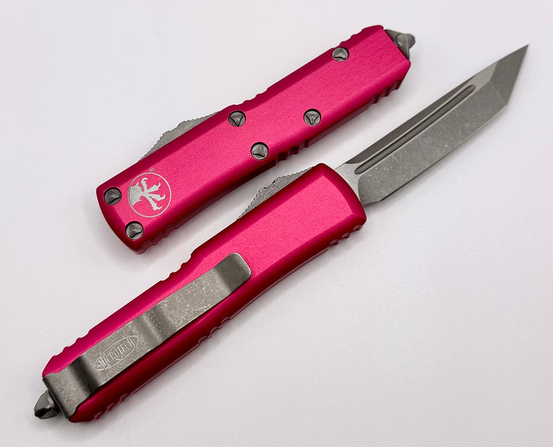 Microtech UTX-85 Tanto Apocalyptic Standard & Pink 233-10APPK