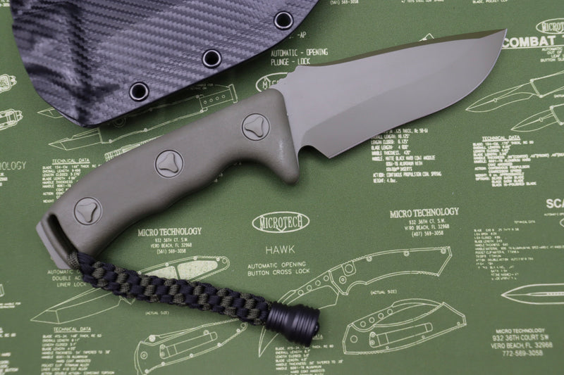 Microtech Currahee Single Edge Cerakote OD Green 102-1COD