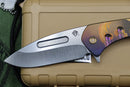Medford Praetorian Slim Flipper Tumbled S35VN & Filigree Violet/Bronze