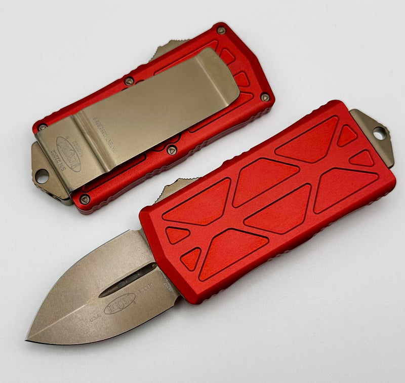 Microtech Exocet Double Edge Bronze Standard & Red 157-13RD