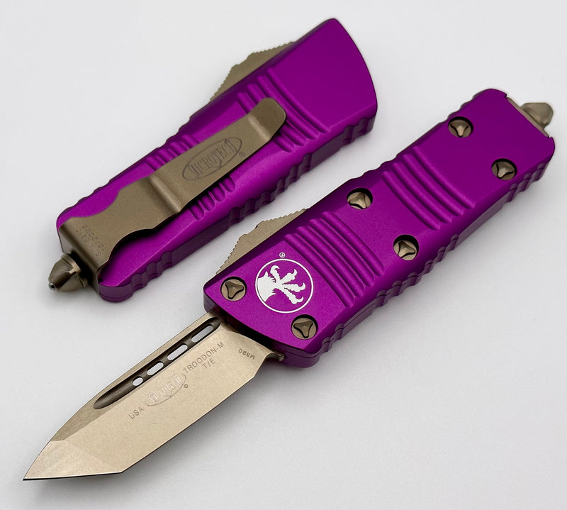 Microtech Troodon Mini Bronze Tanto & Violet 240-13VI