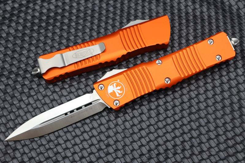 Microtech Combat Troodon Satin Standard Double Edge & Orange 142-4OR