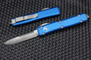 Microtech Ultratech Blue & Single Edge Satin Standard 121-4BL