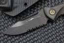 Microtech Socom Alpha Mini Single Edge Partial Serrated Black DLC & Carbon Fiber 113M-2DLCCFS