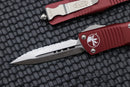 Microtech Troodon Double Edge Stonewash Full Serrated & Merlot 138-12MR