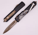 Microtech Ultratech Molon Labe Double Edge Bronze Apocalyptic & Black/Bronze Signature Series 122-13MLS