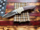 Les Voorhies Micarta Linerlock Flipper