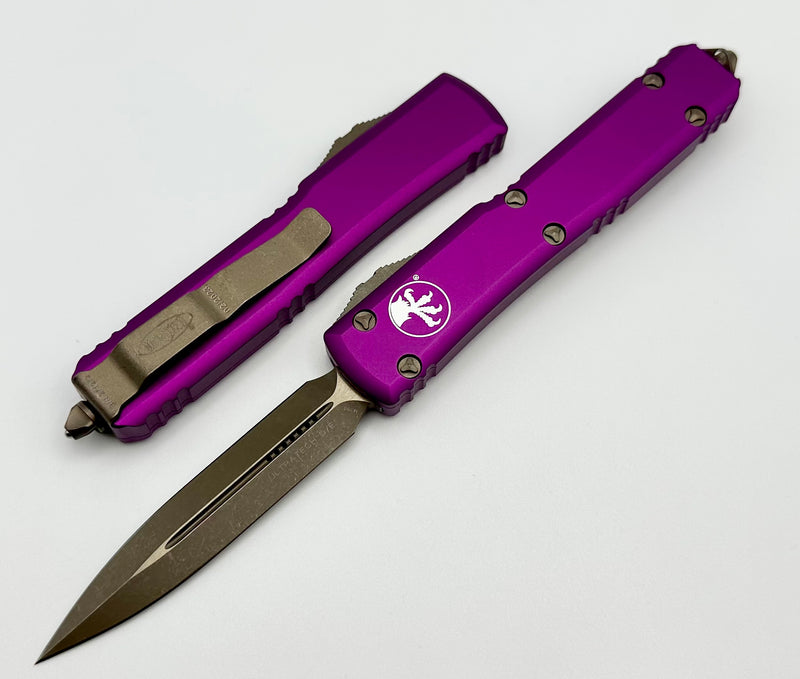 Microtech Ultratech w/ Double Edge Apocalyptic Bronze & Violet 122-13APVI