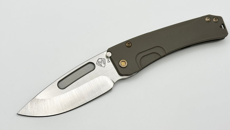 Medford Knife Slim Midi S45 Satin Drop Point w/ Bead Blast Bronze Handles & Bronze Hardware/Brushed Clip