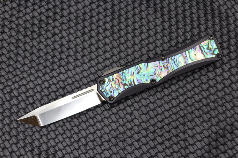 Heretic Knives Colossus Abalone & Tanto Cracked Ice Mirror Polish