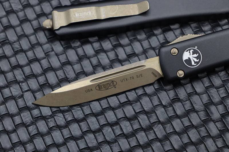 Microtech UTX-70 Single Edge Bronze Apocalyptic 148-13AP