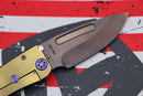 Medford Marauder H Violet Handles w/ Faced/Bronze Flats, Violet Hardware/Clip & S35VN Vulcan Drop Point