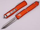 Microtech Ultratech Spartan Stonewash Standard & Orange 223-10OR