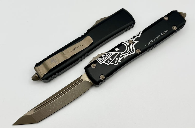 Microtech Ultratech Tanto Bronze Apocalyptic Standard Dead Man's Hand Signature Series 123-13DMS