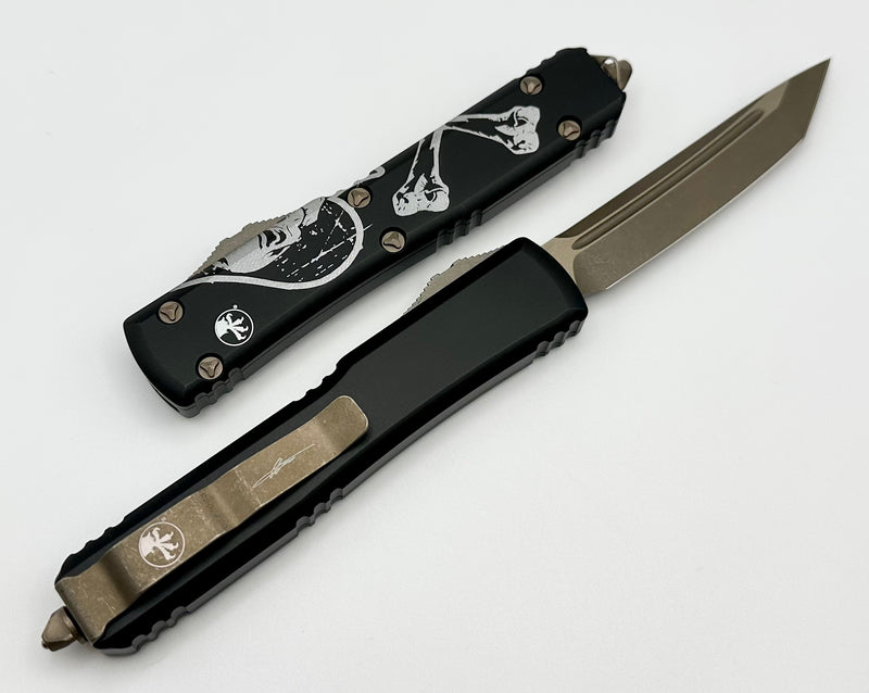 Microtech Ultratech Tanto Bronze Apocalyptic Standard Death Card Signature Series 123-13DCS