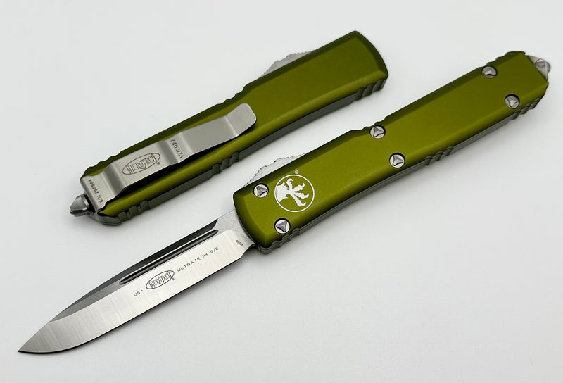 Microtech Ultratech OD Green & Satin Single Edge 121-4OD