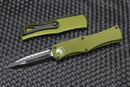 Microtech Hera Double Edge Black Full Serrated & OD Green 702-3OD