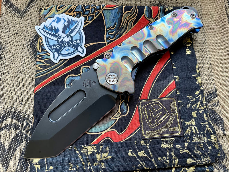 Medford Knife Praetorian T Flamed & Blue with S35 Tanto 103-212
