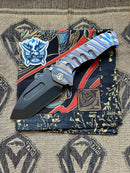 Medford Knife Praetorian T Flamed & Blue with S35 Tanto 104-019