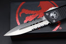 Microtech Combat Troodon Black w/ Double Edge Satin Partial Serrated 142-5