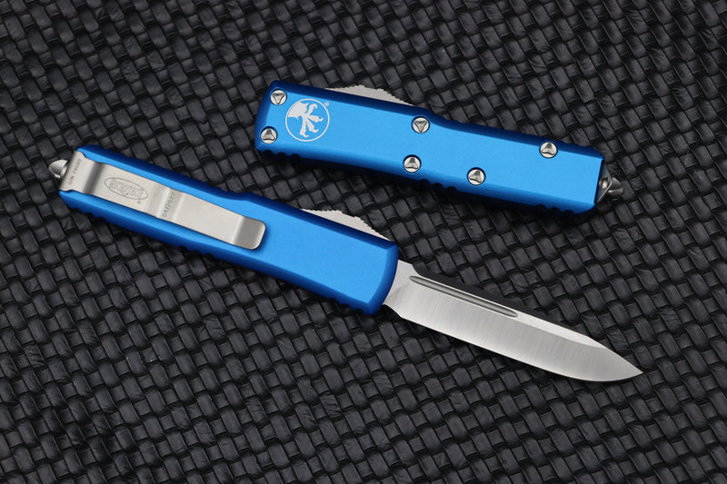 Microtech UTX-85 S/E Satin Standard & Blue 231-4BL