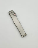 Marfione Custom Halo III Mini Star Grind Blued Mosaic Damascus Tanto w/  Stainless Steel Handle & Black Lip Pearl Inlays