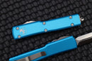 Microtech UTX-70 Double Edge Satin Standard & Turquoise 147-4TQ
